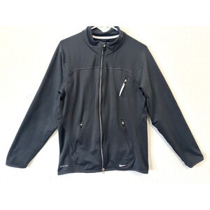 Nike Dri-FIT Full Zip Jacket Men S Gray Fleece Lined‎ Training Track Athletic